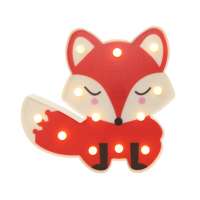 Plastic Animal Wall-hanging Light Kids Room Decoration Cute Light Battery Operated Fox Marquee Light