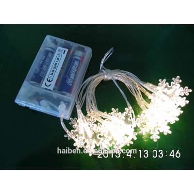 1.5M 10LED battery operated Christmas wedding snow flower string lights